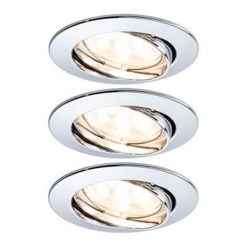 Paulmann 92821 - KOMPLEKTAS 3x LED/7W IP23 Pritemdomas įleidžiamas lubinis vonios šviestuvas COIN 230V