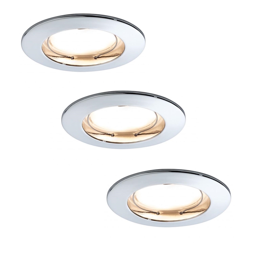 Paulmann 92829 - RINKINYS 3x LED/6,8W IP44 Vonios reguliuojamas šviestuvas COIN 230V