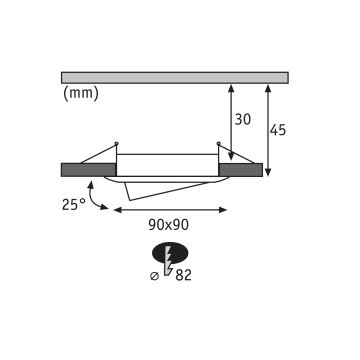 Paulmann 92839 - KOMPLEKTAS 3x LED/7W IP23 Pritemdomas įleidžiamas lubinis vonios šviestuvas COIN 230V