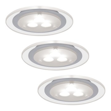 Paulmann 93543 - RINKINYS 3x LED Įleidžiami šviestuvai MICRO LINE 3xLED/3W/230V