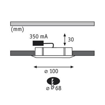 Paulmann 93543 - RINKINYS 3x LED Įleidžiami šviestuvai MICRO LINE 3xLED/3W/230V