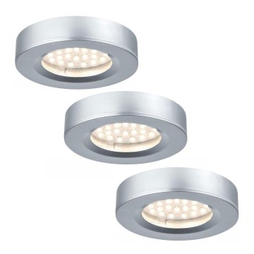 Paulmann 93580 - RINKINYS 3xLED / 2,5W Įleidžiamas šviestuvas BALDAI 230 / 12V