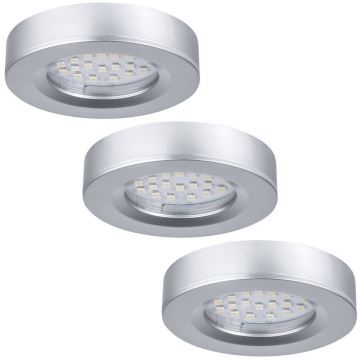 Paulmann 93580 - RINKINYS 3xLED / 2,5W Įleidžiamas šviestuvas BALDAI 230 / 12V