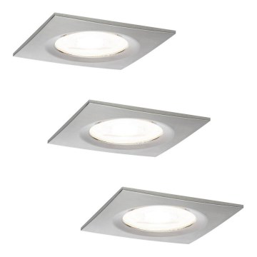 Paulmann 93615 - RINKINYS 3x LED/7W IP44 Pritemdomas įleidžiami vonios šviestuvai.