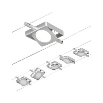 Paulmann 94420 - KOMPLEKTAS 5xLED/4,5W Akcentinis šviestuvas bėgių sistemai MAC 230V matinis chromas