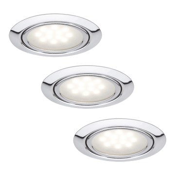 Paulmann 99814 - RINKINYS 3x LED Įleidžiami šviestuvai MICRO LINE LED/1W/230V/12V