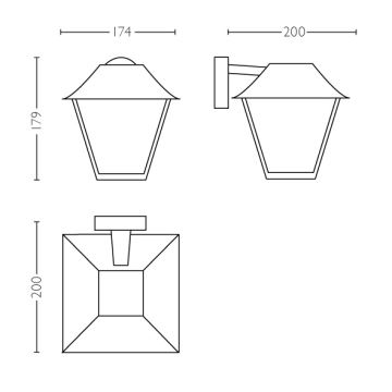 Philips - Lauko sieninis šviestuvas E27/60W/230V IP44