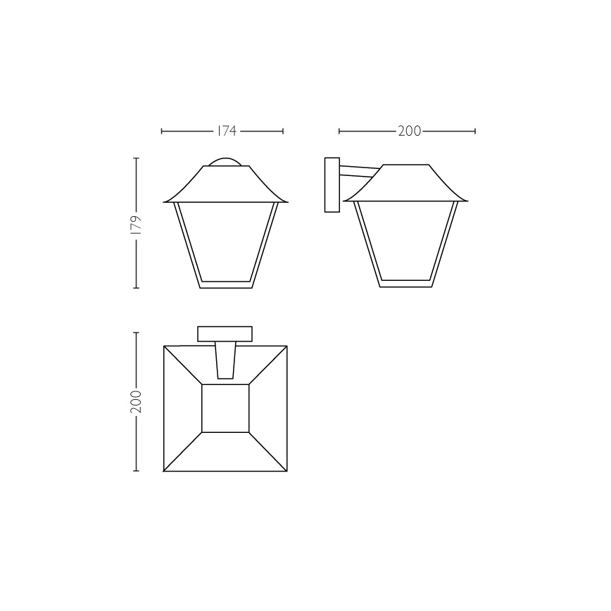 Philips - Lauko sieninis šviestuvas E27/60W/230V IP44