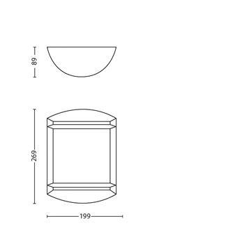 Philips - Sieninis lauko šviestuvas 1xLED/6W/230V IP44