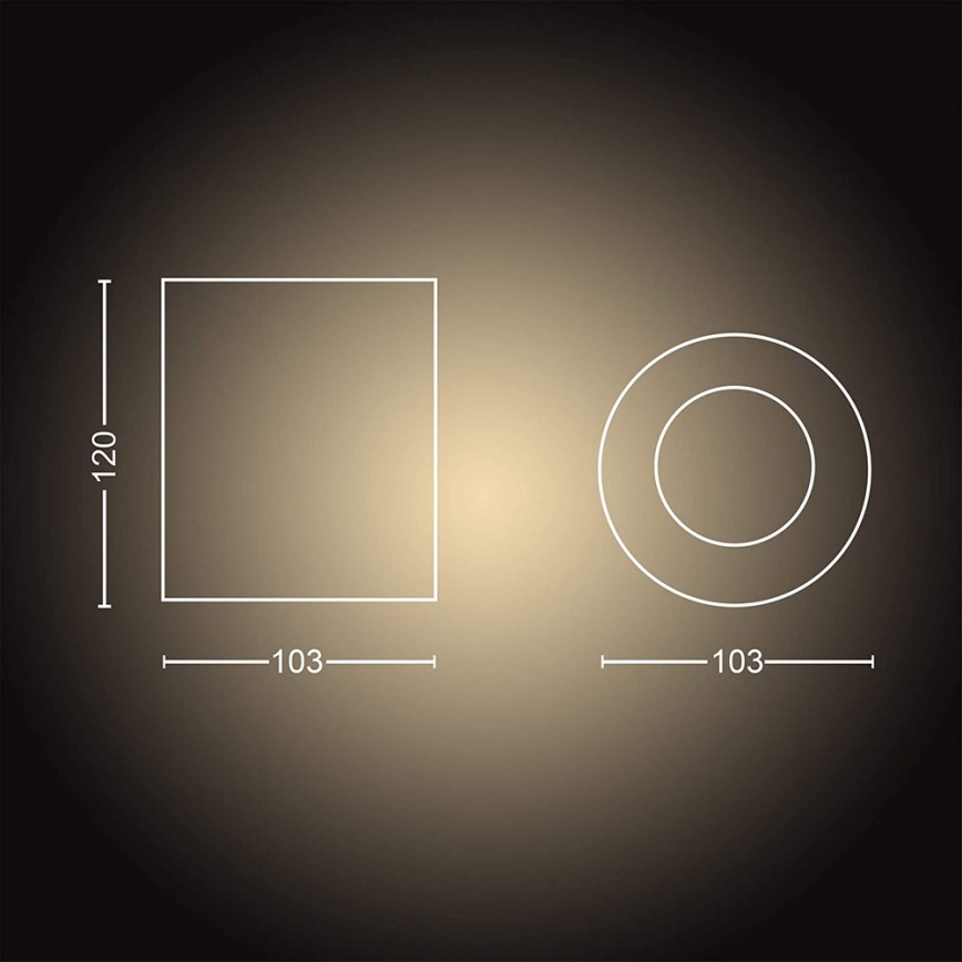 Philips - LED pritemdomas akcentinis apšvietimas Hue PILLAR 1xGU10/5W/230V + nuotolinio valdymo pultas