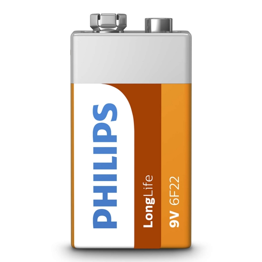 Philips 6F22L1B/10 - Cinko chlorido baterijos  6F22 LONGLIFE 9V 150mAh