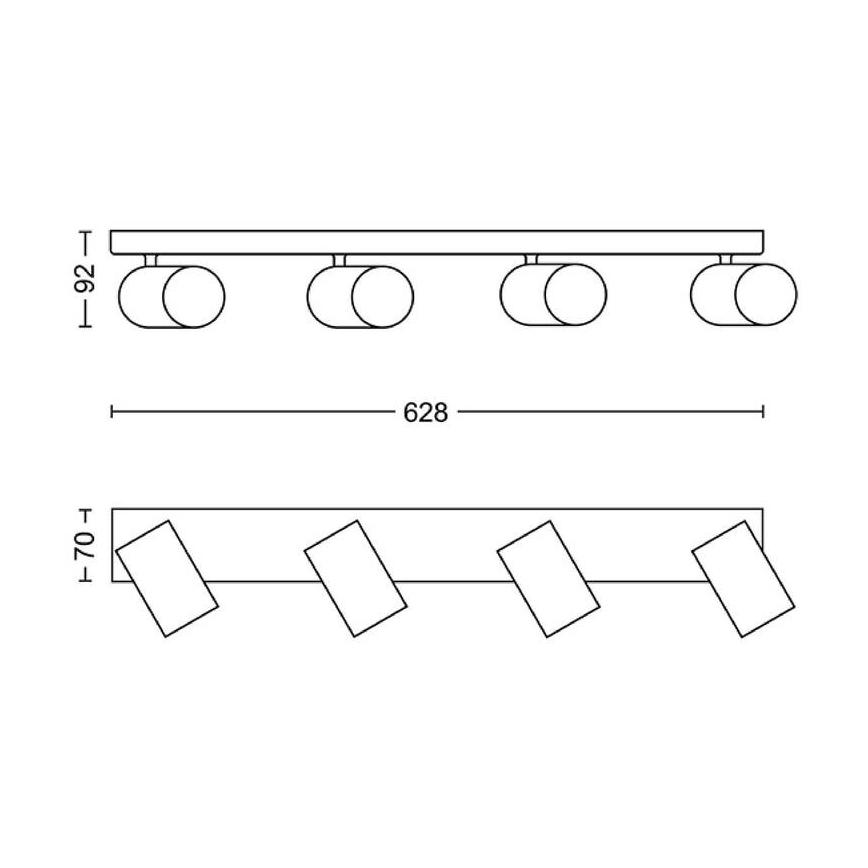 Philips - Akcentinis apšvietimas 4xGU10/5,5W/230V