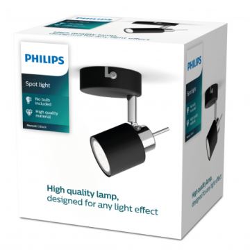Philips - Akcentinis apšvietimas 1xGU10/35W/230V juoda