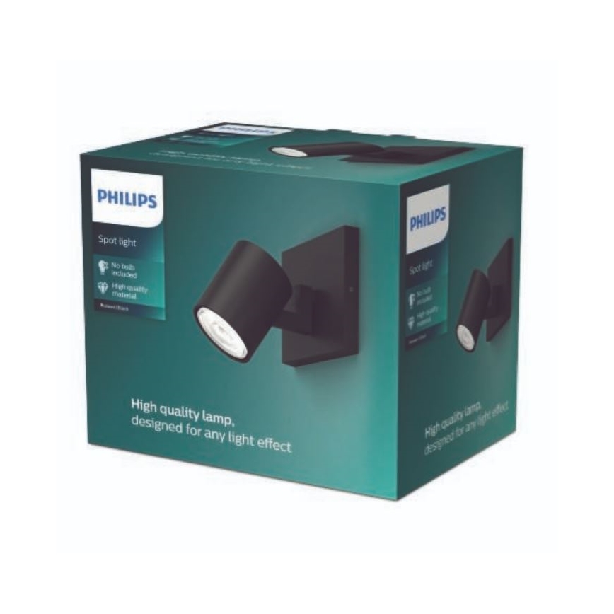 Philips - Akcentinis šviestuvas RUNNER 1xGU10/20W/230V juodas