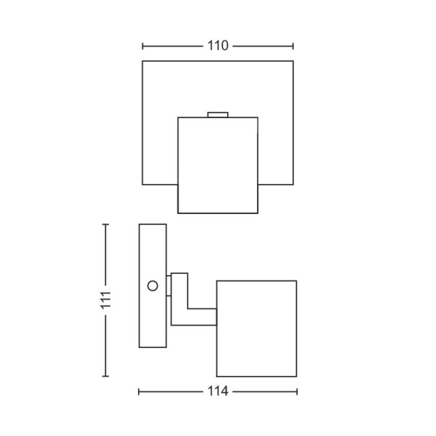 Philips - Akcentinis šviestuvas RUNNER 1xGU10/20W/230V juodas