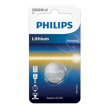 Philips CR2016/01B - Ličio baterijos  (tabletė) CR2016 MINICELLS 3V 90mAh