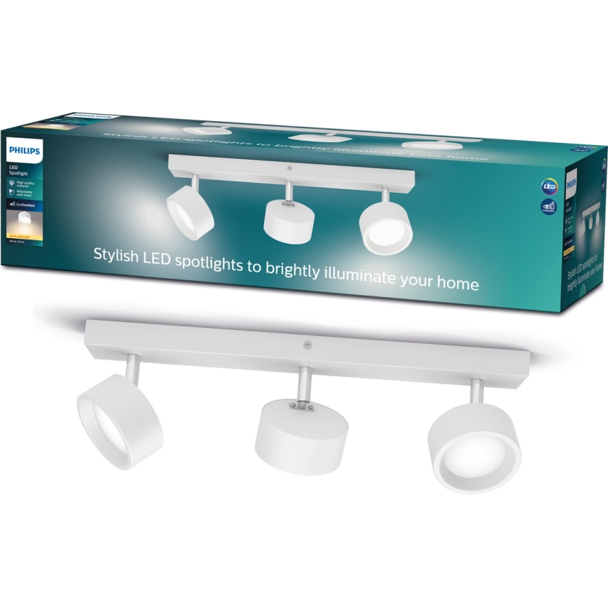 Philips - LED akcentinis šviestuvas 3xLED/5,5W/230V balta