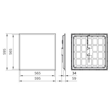 Philips - LED įleidžiama lubų panelė LED/34W/230V 4000K UGR&lt;22 IP40