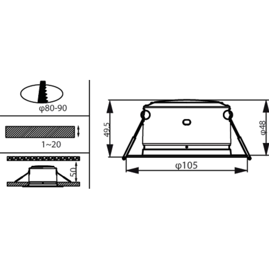 Philips - LED įleidžiamas lubinis šviestuvas LED/2,2W/230V 3000K