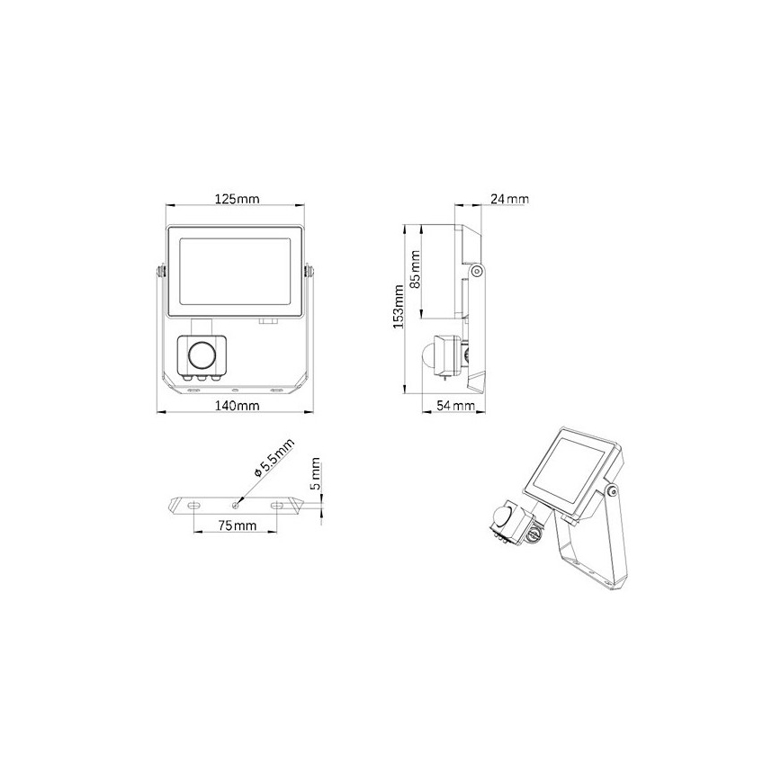 Philips - LED Lauko prožektorius su jutikliu PROJECTLINE LED/20W/230V IP65 4000K