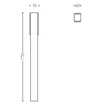 Philips - LED lauko šviestuvas STRATOSPHERE LED/3,8W/230V 77 cm 2700K IP44