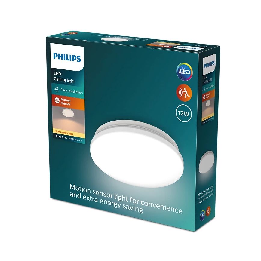 Philips - LED lubinis šviestuvas su jutikliu ACUNA LED/12W/230V 2700K