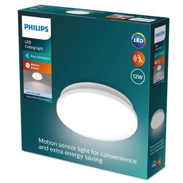 Philips - LED lubinis šviestuvas su jutikliu ACUNA LED/12W/230V 4000K