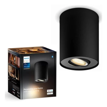 Philips - LED pritemdomas akcentinis apšvietimas Hue PILLAR 1xGU10/4,2W/230V 2200-6500K juoda