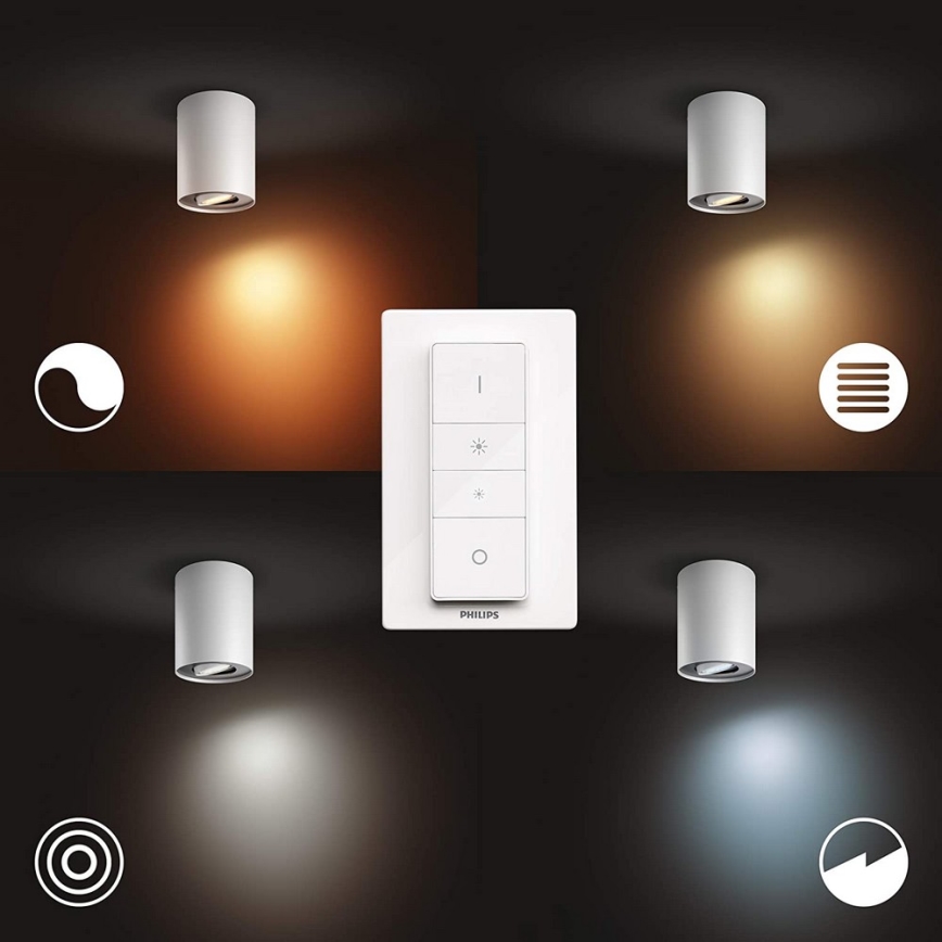 Philips - LED pritemdomas akcentinis apšvietimas Hue PILLAR 1xGU10/4,2W/230V 2200-6500K balta