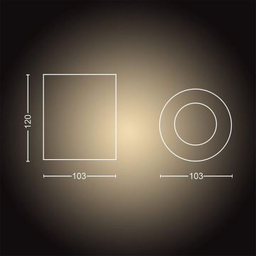 Philips - LED pritemdomas akcentinis apšvietimas Hue PILLAR 1xGU10/4,2W/230V 2200-6500K juoda