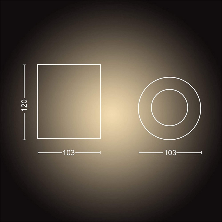 Philips - LED pritemdomas akcentinis apšvietimas Hue PILLAR 1xGU10/4,2W/230V 2200-6500K juoda