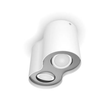 Philips - LED pritemdomas akcentinis apšvietimas Hue PILLAR 2xGU10/4,2W/230V 2200-6500K + nuotolinio valdymo pultas balta