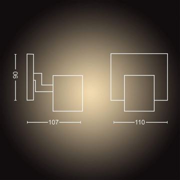 Philips - LED pritemdomas akcentinis apšvietimas Hue RUNNER 1xGU10/4,2W/230V 2200-6500K juoda