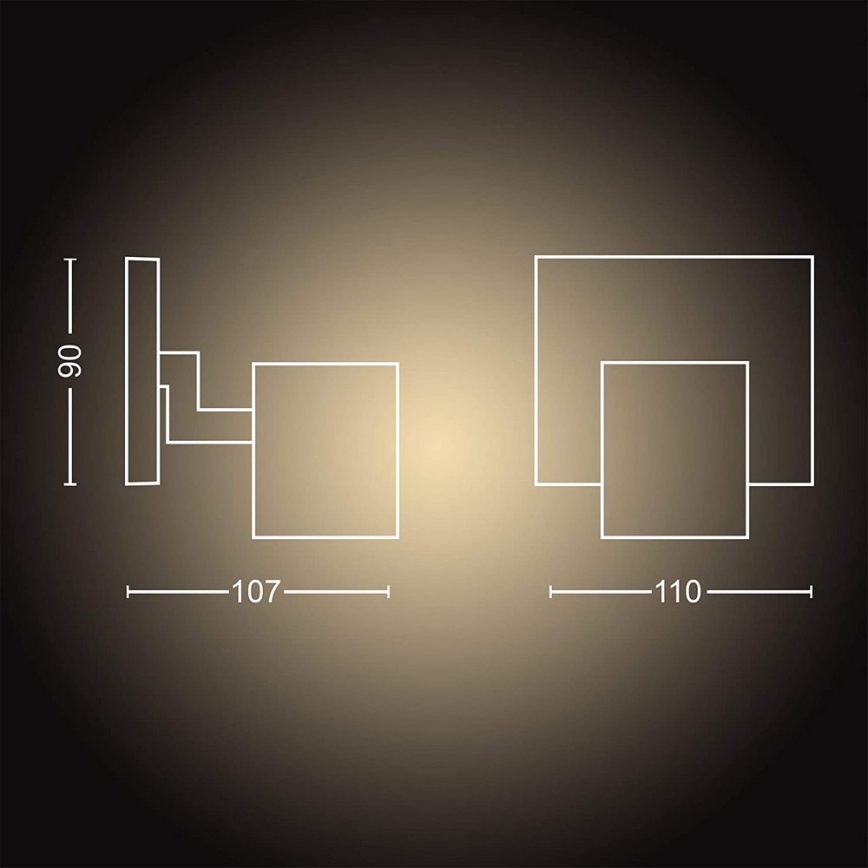 Philips - LED pritemdomas akcentinis apšvietimas Hue RUNNER 1xGU10/4,2W/230V 2200-6500K + nuotolinio valdymo pultas balta