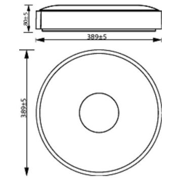 Philips - LED Pritemdomas lubinis šviestuvas COINER SCENE SWITCH LED/24W/230V 4000K balta