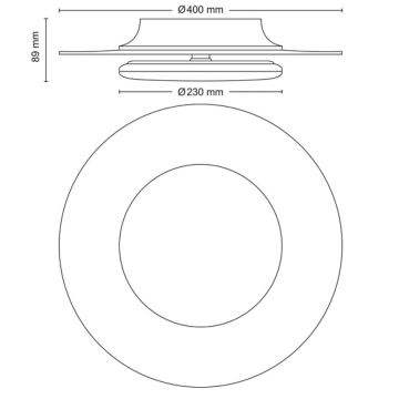 Philips- LED Pritemdomas lubinis šviestuvas SCENE SWITCH LED/30W/230V 2700K sidabras