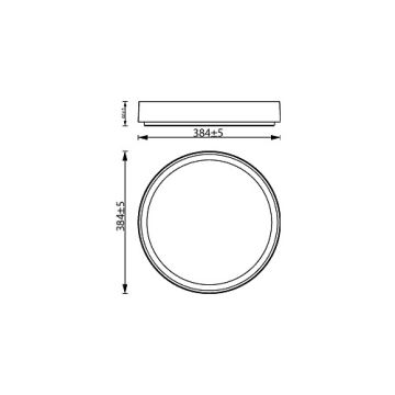 Philips - LED Pritemdomas lubinis šviestuvas HANNO LED/24W/230V 2700K juoda