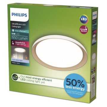 Philips - LED Pritemdomas lubinis šviestuvas PEBBLO SCENE SWITCH LED/10W/230V 4000K balta