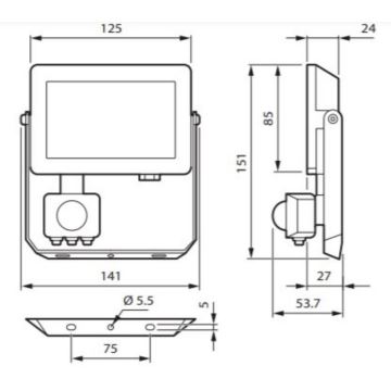 Philips - LED prožektorius su jutikliu DECOFLOOD LED/20W/230V IP65