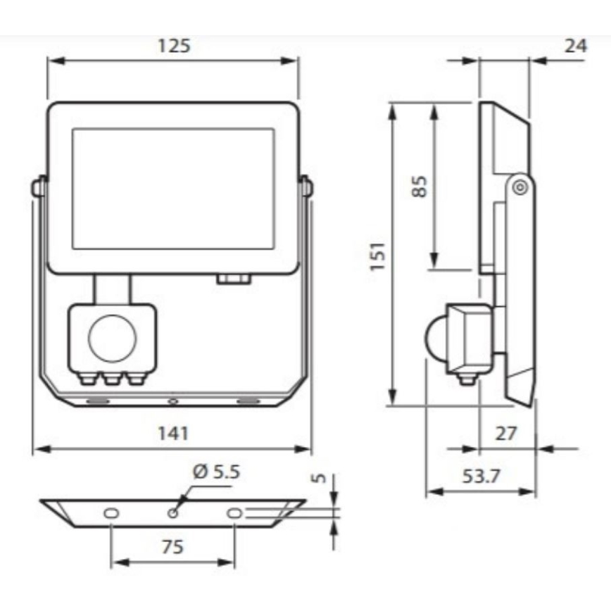 Philips - LED prožektorius su jutikliu DECOFLOOD LED/20W/230V IP65