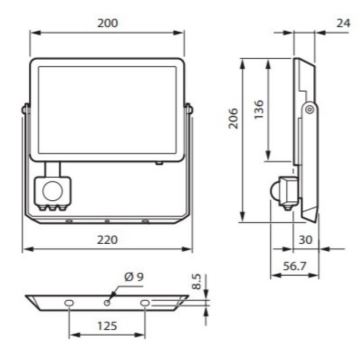 Philips - LED prožektorius su jutikliu DECOFLOOD LED/50W/230V IP65