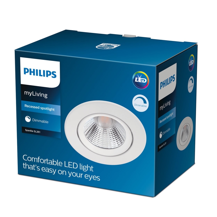 Philips - LED Reguliuojamas įleidžiamas šviestuvas  LED/5,5W/230V 2700K