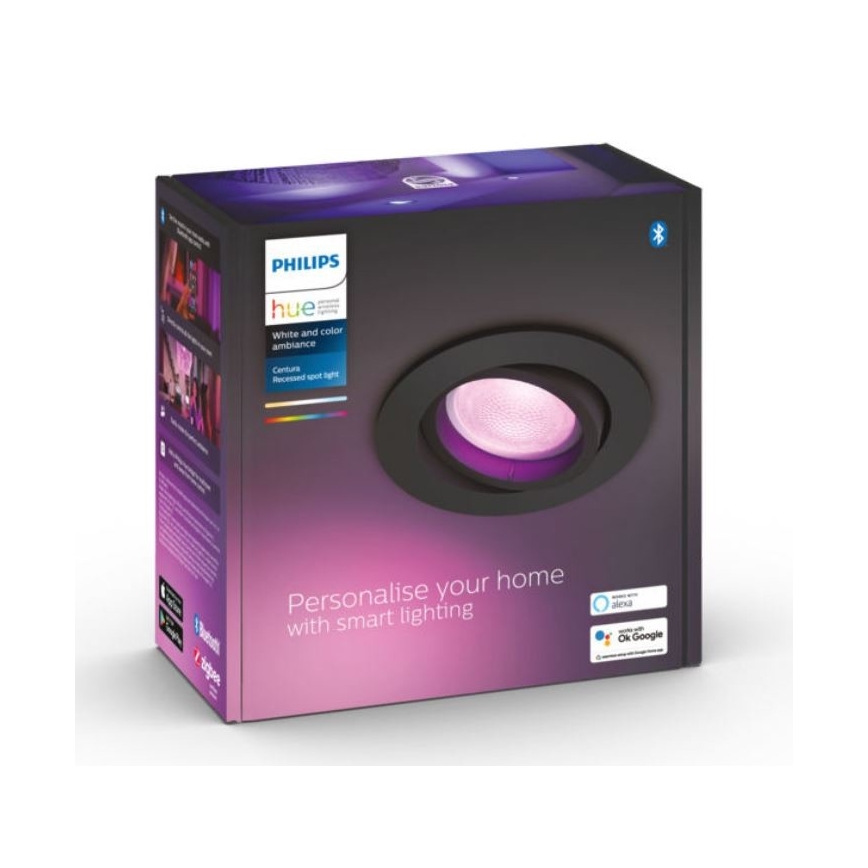 Philips - LED RGB Reguliuojamas įleidžiamas šviestuvas Hue CENTURA 1xGU10/5,7W/230V 2000-6500