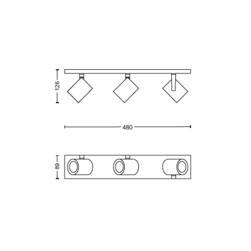 Philips - LED RGBW Pritemdomi akcentiniai šviestuvai Hue ARGENTA 3xGU10/4,2W/230V 2000-6500K