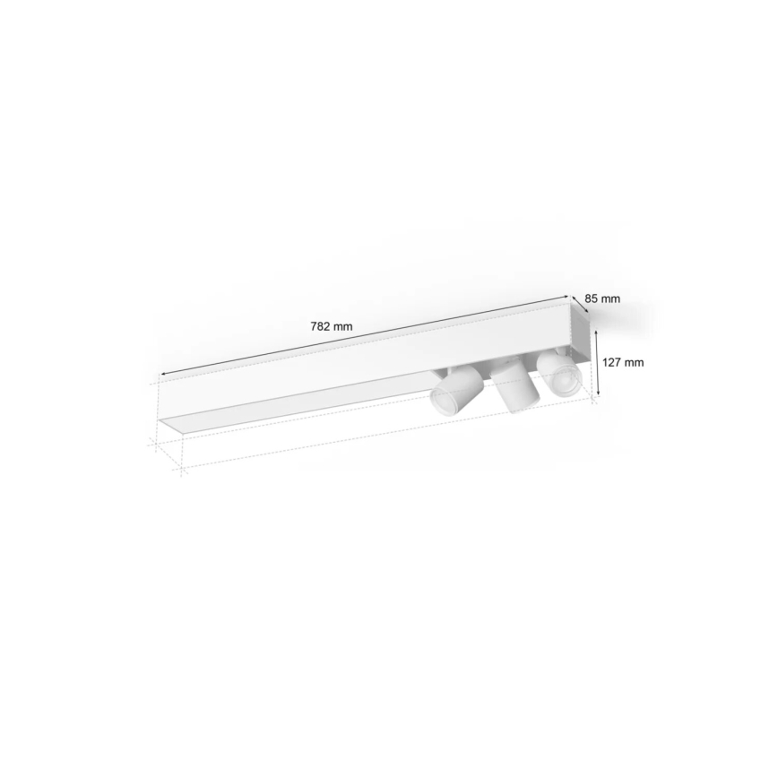 Philips - LED RGBW Pritemdomi akcentiniai šviestuvai Hue CENTRIS 3xGU10/4,2W/230V + LED/11W 2000-6500K