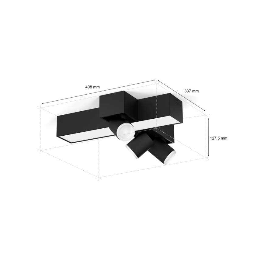 Philips - LED RGBW Pritemdomi akcentiniai šviestuvai Hue CENTRIS 3xGU10/4,2W/230V + LED/11W 2000-6500K