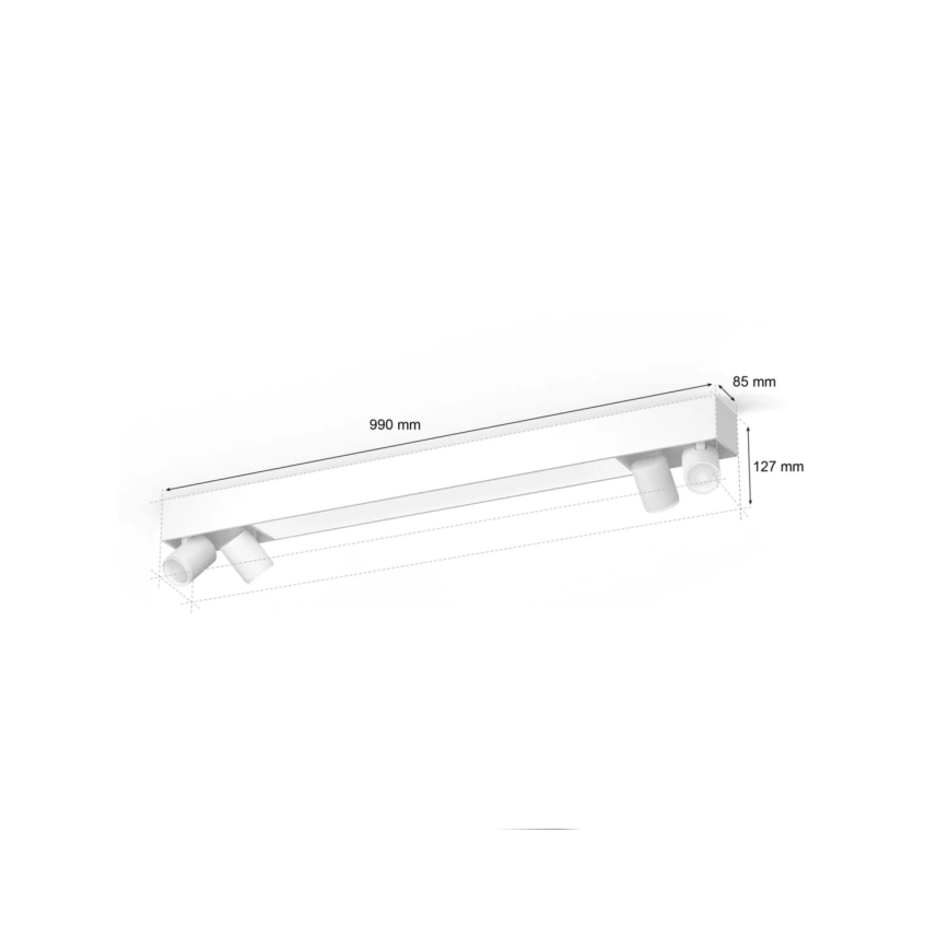 Philips - LED RGBW Pritemdomi akcentiniai šviestuvai Hue CENTRIS 4xGU10/4,2W/230V + LED/11W 2000-6500K