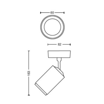 Philips - LED RGBW Pritemdomi akcentiniai šviestuvai Hue FUGATO 1xGU10/4,2W/230V 2000-6500K balta