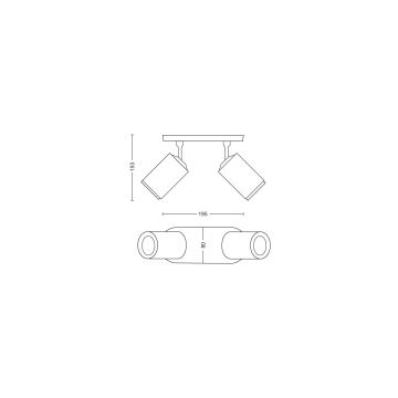 Philips - LED RGBW Pritemdomi akcentiniai šviestuvai Hue FUGATO 2xGU10/4,2W/230V 2000-6500K balta