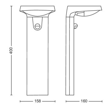 Philips - LED Saulės energijos lempa su jutikliu LED/1,2W/4V 4000K IP44